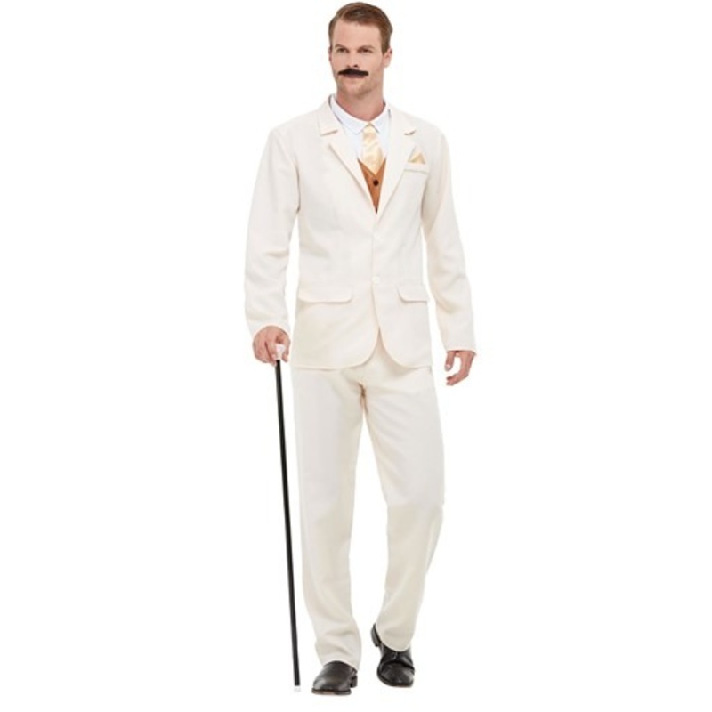 Men's Roaring 20s White Suit Costume X-Large