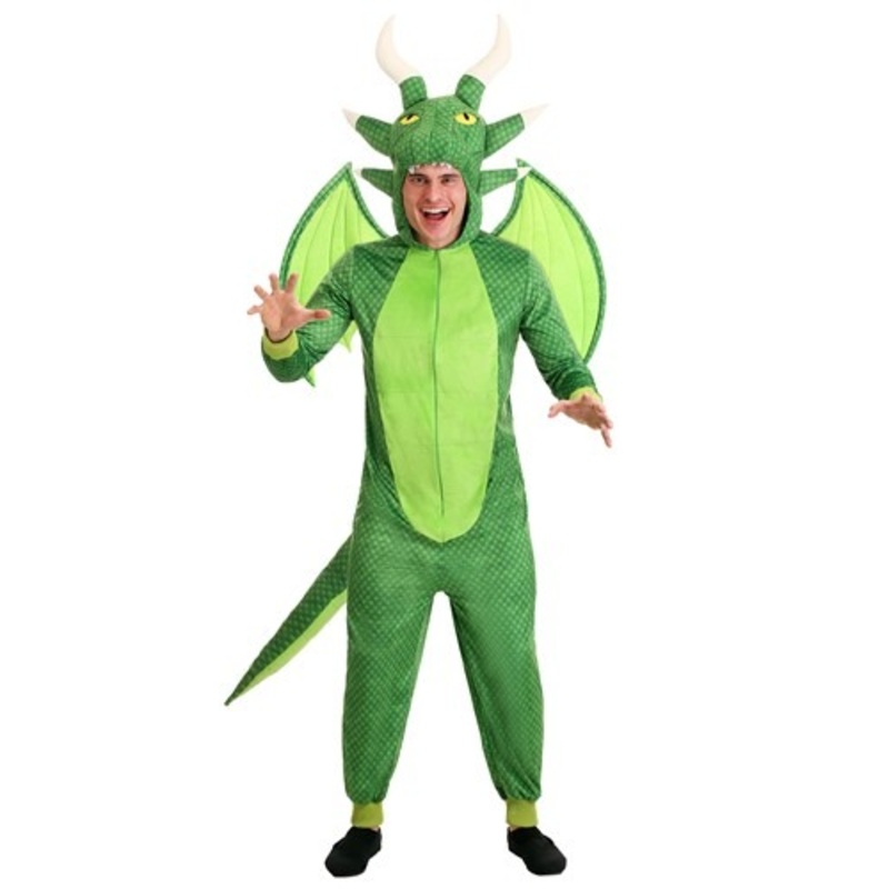 Men's Untamed Dragon Jumpsuit Costume Medium