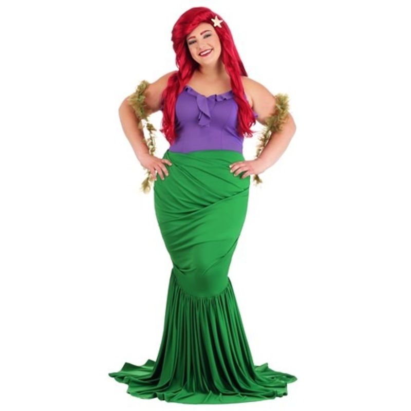 Women's Plus Size Undersea Mermaid Costume 1X