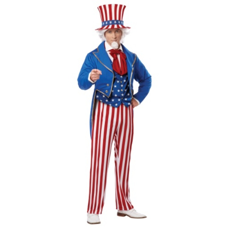 Men's Deluxe Uncle Sam Costume Medium