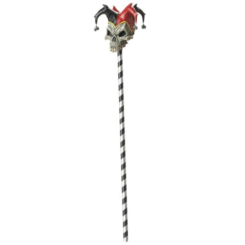 Spooky Jester Skull Cane Accessory Standard