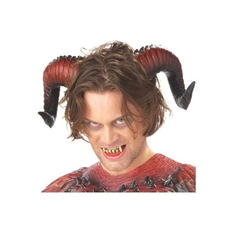 Adult Demonic Devil Horns and Teeth Standard