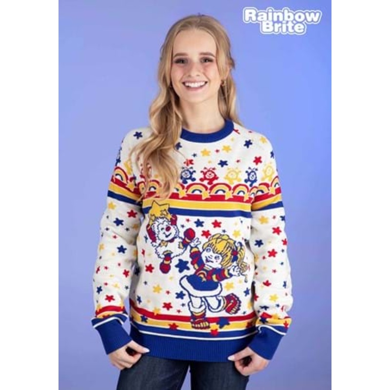 Classic Rainbow Brite Adult Ugly Christmas Sweater X-Small