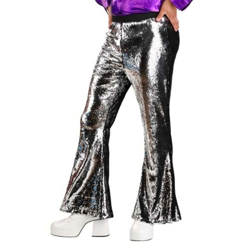 Men's Reversible Sequin Disco Pants Small