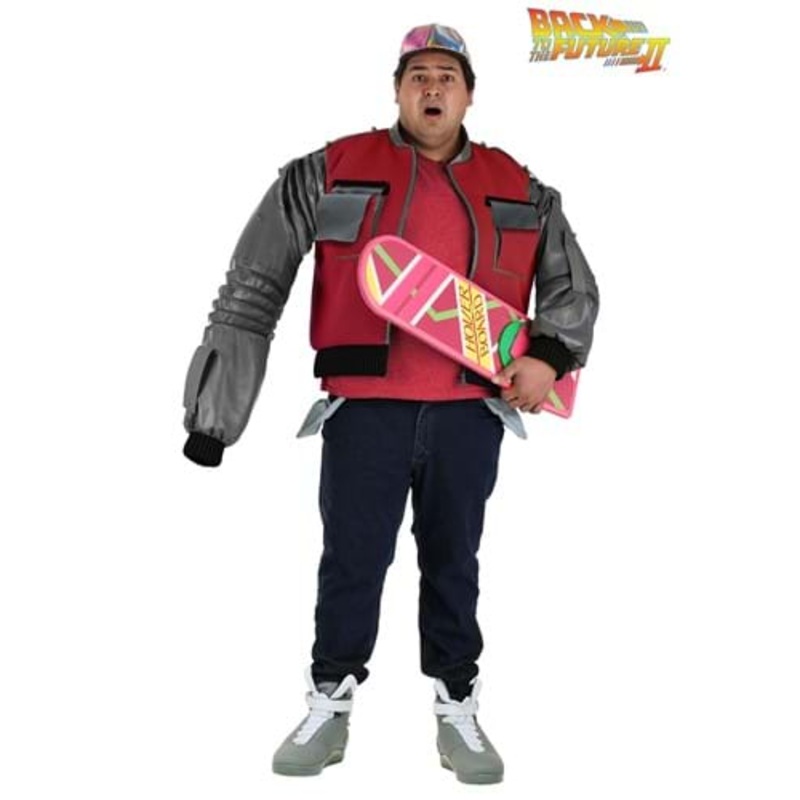 Plus Size Authentic Marty McFly Jacket Costume for Men 2X