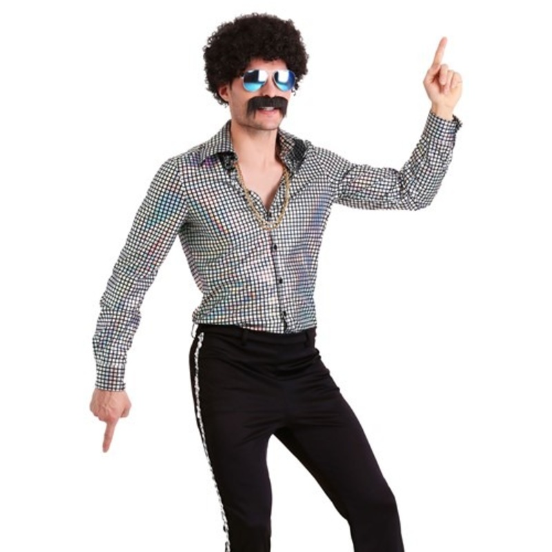 Plus Size Disco Ball Shirt for Men 2X