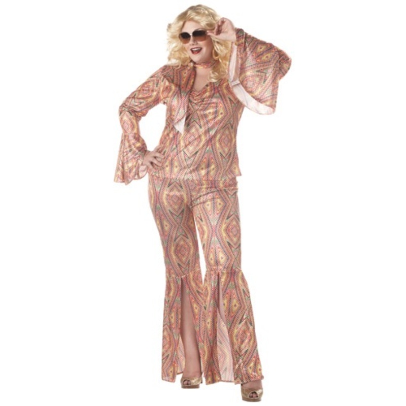 Plus Size Women's Disco Costume 1X