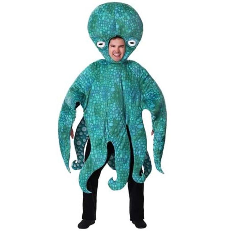 The Adult Blue Octopus Costume Medium