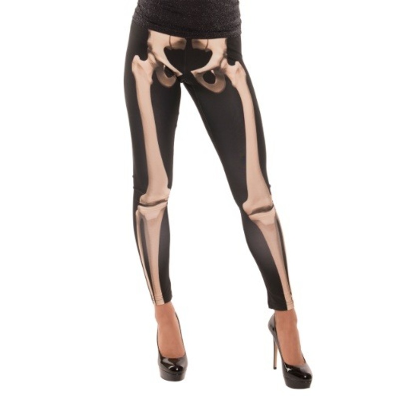Women's Realistic Skeleton Leggings Large