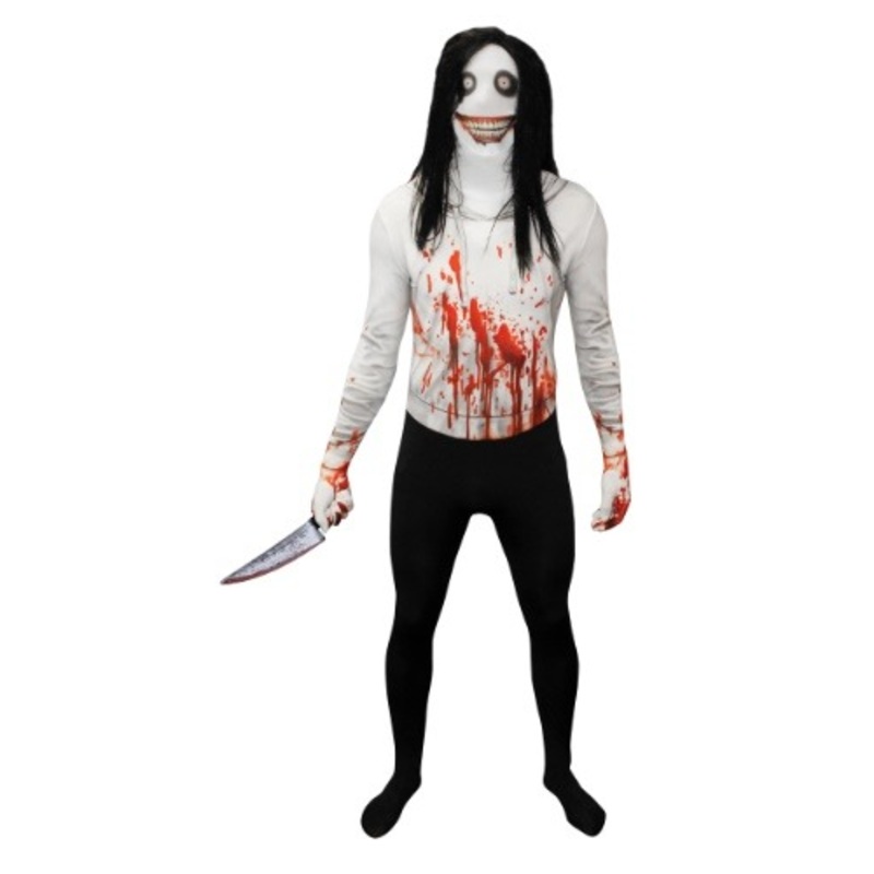 Adult Creepy Killer Morphsuit Costume Medium