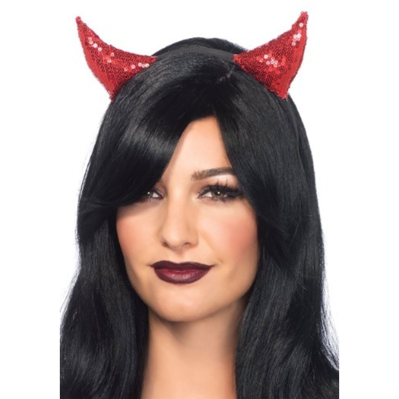Devil Horns Costume Sequin Headband Standard