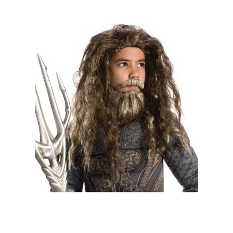 Kid's Aquaman Beard and Wig Set Standard
