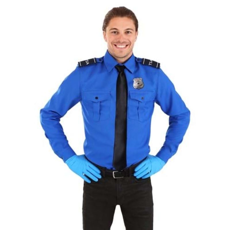 Longsleeve TSA Agent Blue Costume Shirt Small
