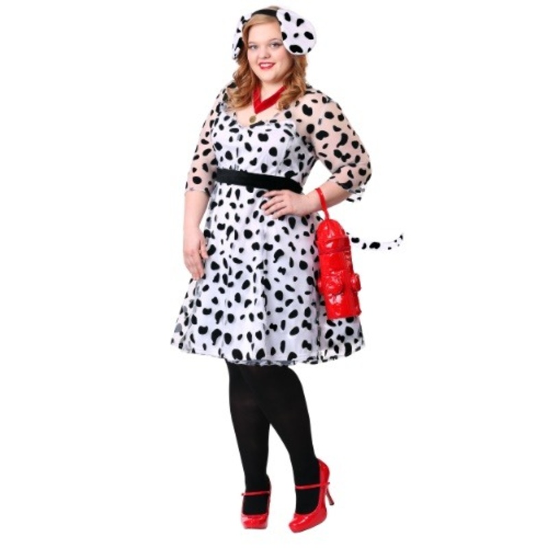 Women's Plus Size Dressy Dalmatian Costume 1X