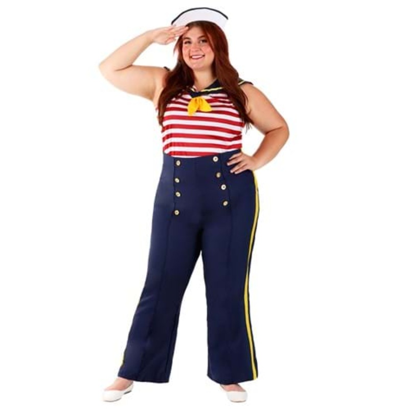 Women's Plus Size Perfect Pin Up Sailor Costume 1X