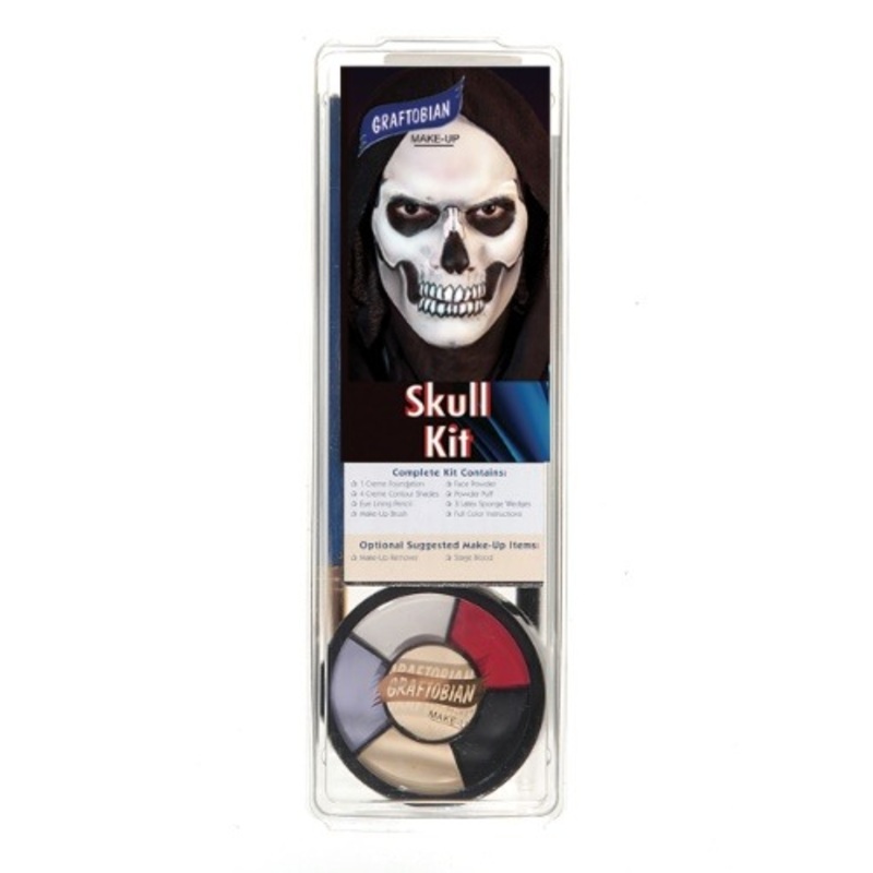 Graftobian Deluxe Skeleton Skull Makeup Kit Standard