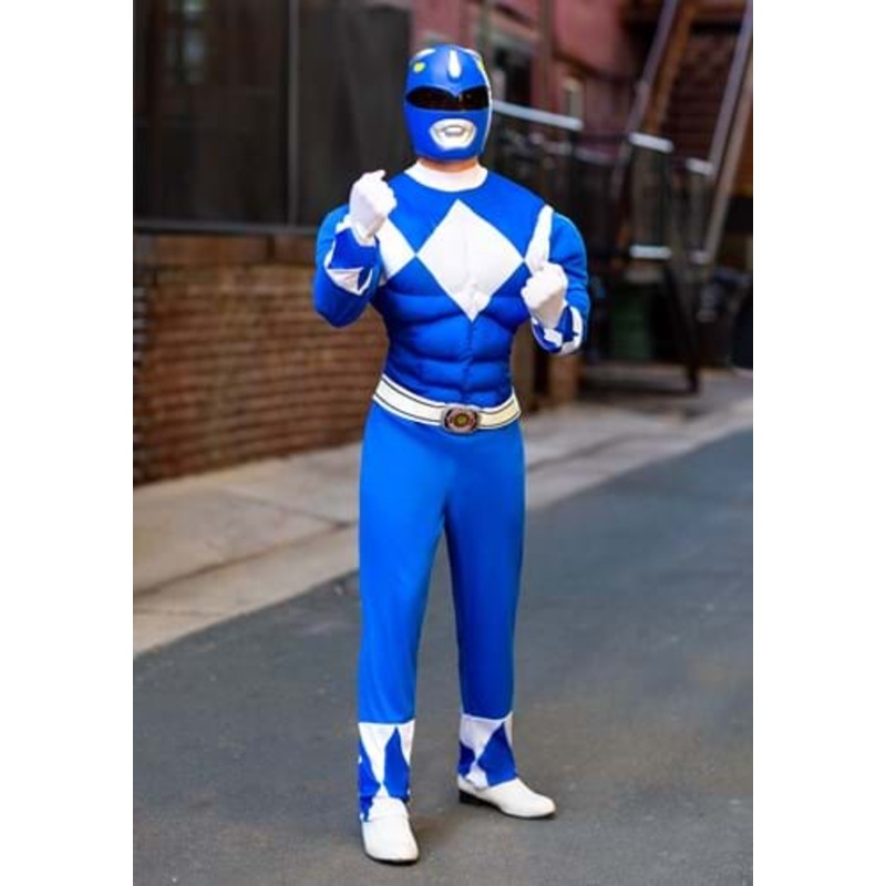 Power Rangers Blue Ranger Men's Muscle Costume X-Large