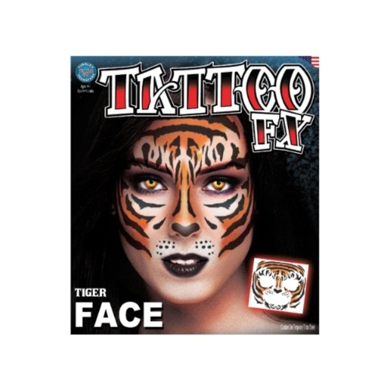 Temporary Tiger Face Tattoo Standard