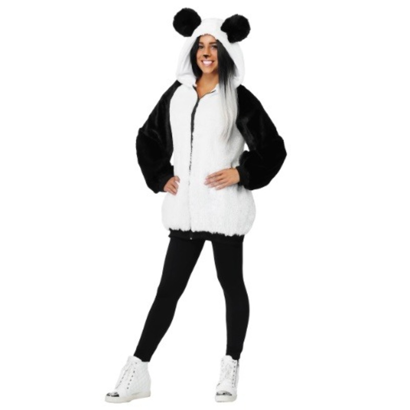 Women's Plus Size Panda Hooded Jacket Costume 2X