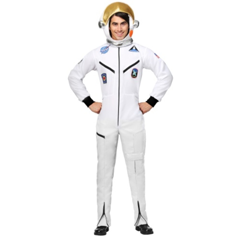 Adult White Astronaut Jumpsuit Plus Size Costume 2X