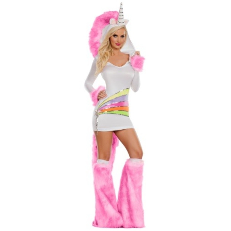 Ladies Rainbow Unicorn Costume Large