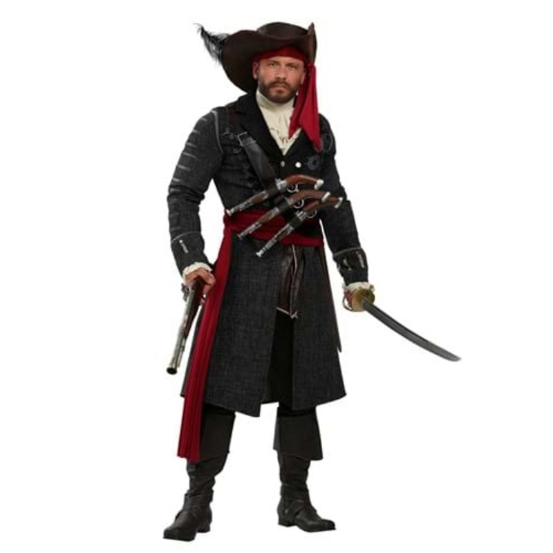Men's Plus Size Blackbeard Costume 2X