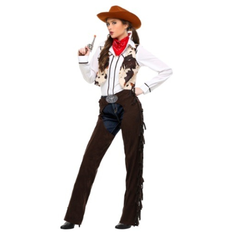 Women's Cowgirl Chaps Plus Size Costume 2X