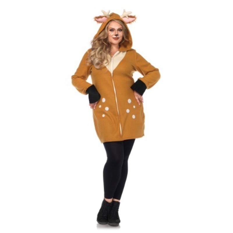 Women's Plus Size Cozy Fawn Costume 1X/2X