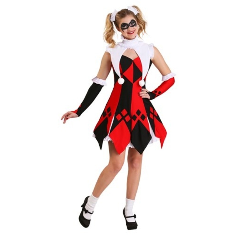 Women's Plus Size Cute Court Jester Costume 3X