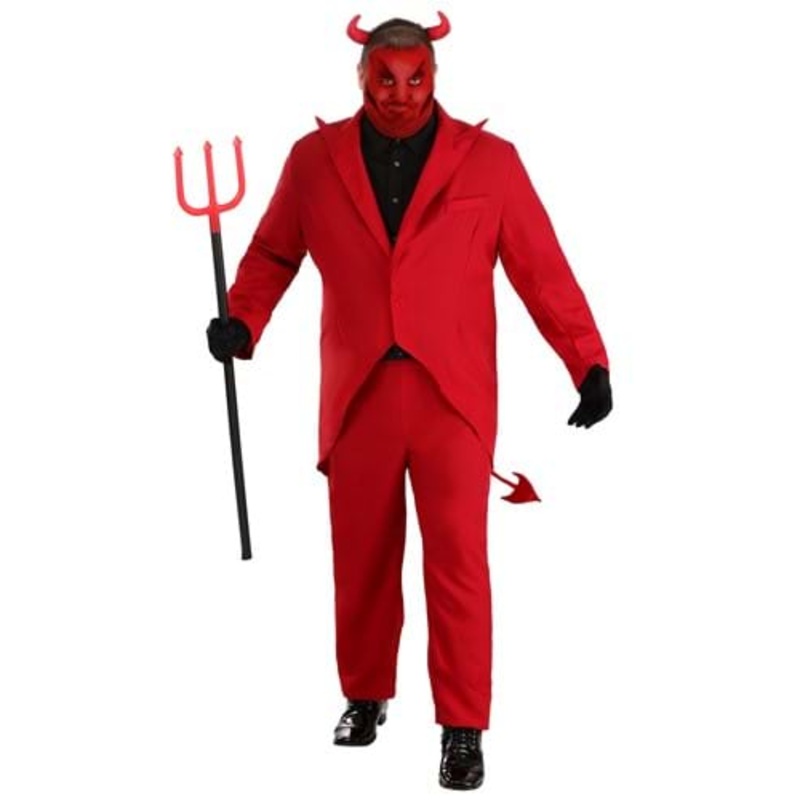 Men's Plus Size Red Suit Devil Costume 2X