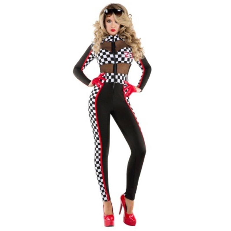 Women's Racy Racer Costume Large