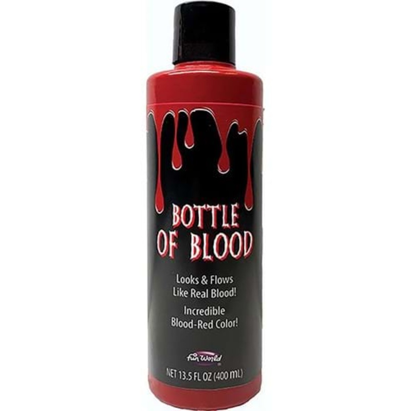 13.5 Fl Oz Vampire Costume Blood Bottle Prop Standard