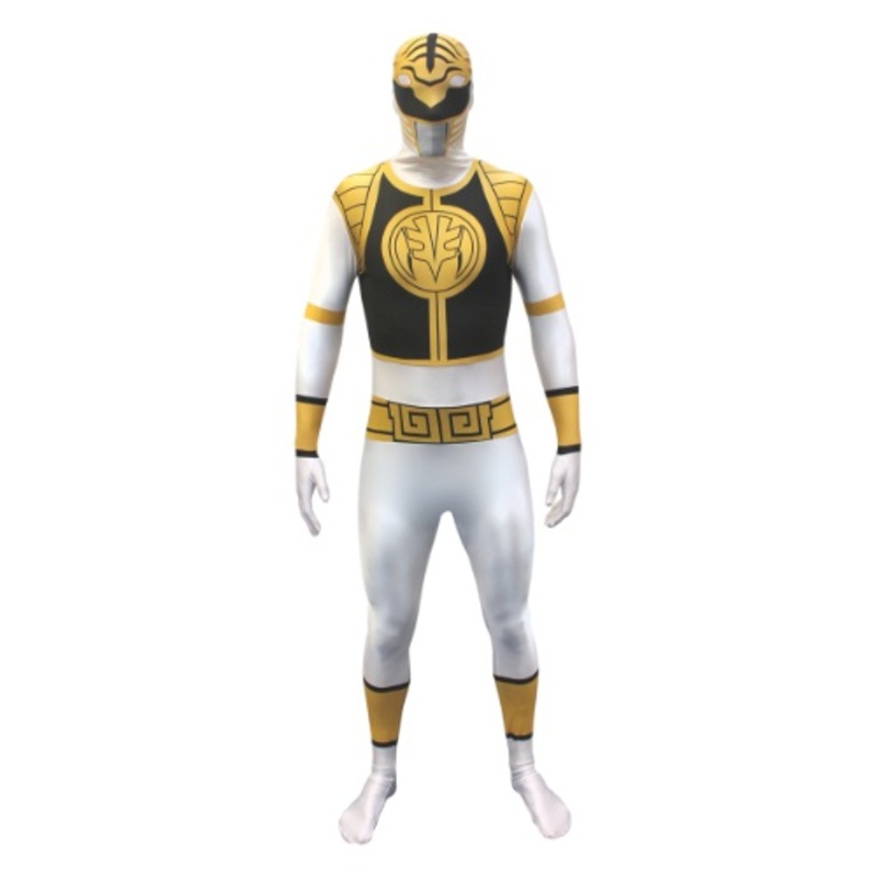 Power Rangers: White Ranger Morphsuit Men's Costume Small