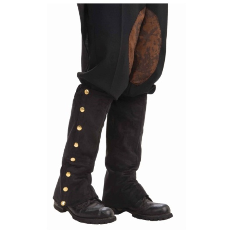 Steampunk Black Suede Spats Standard