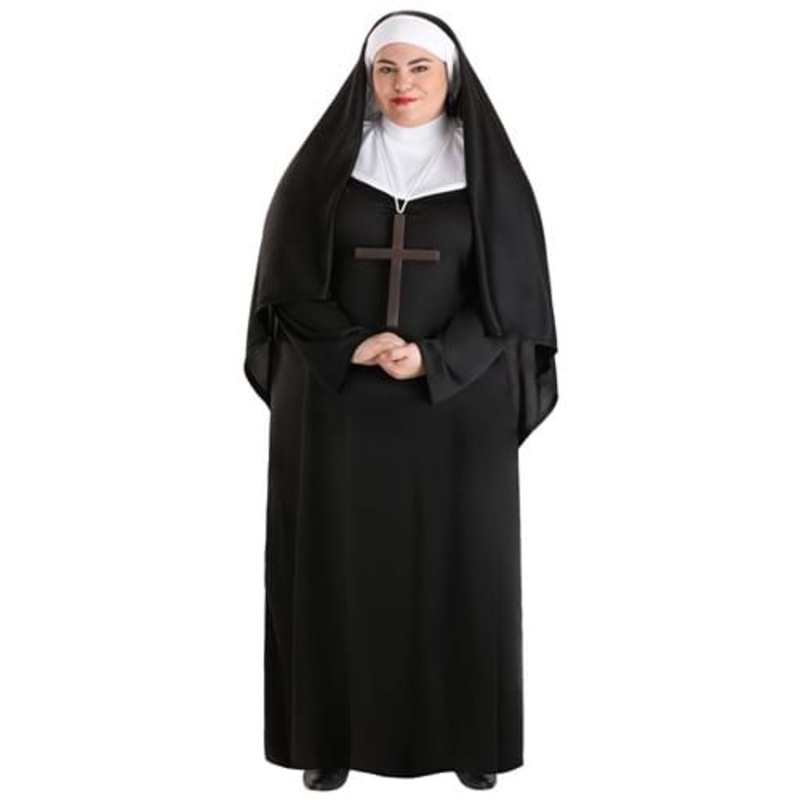 Women's Plus Size Traditional Nun Costume 1X