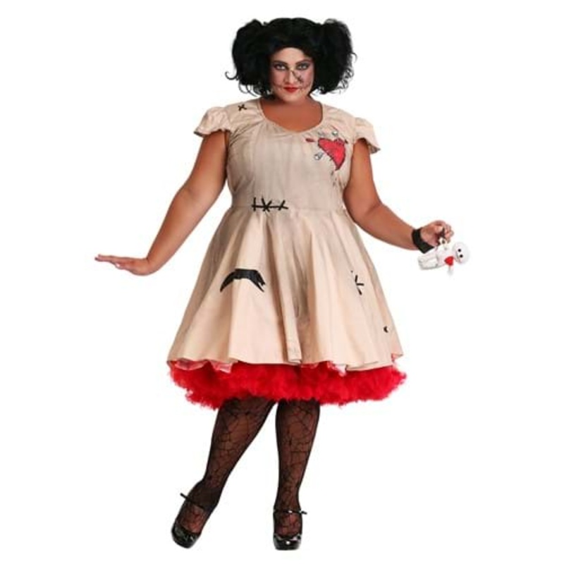Women's Plus Size Voodoo Doll Costume 1X