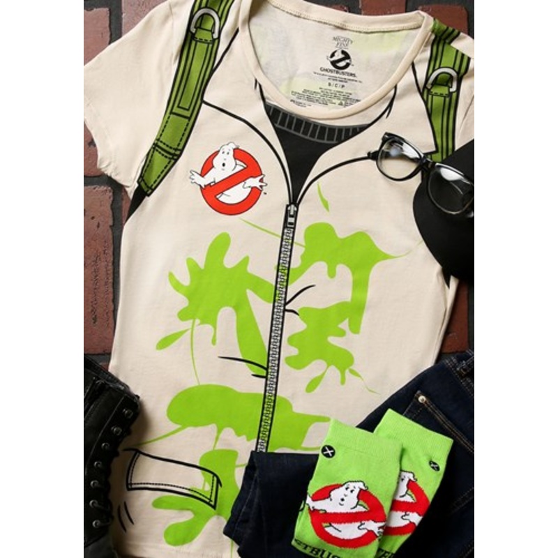 Ghostbusters Slimed Costume T-Shirt for Women X-Small