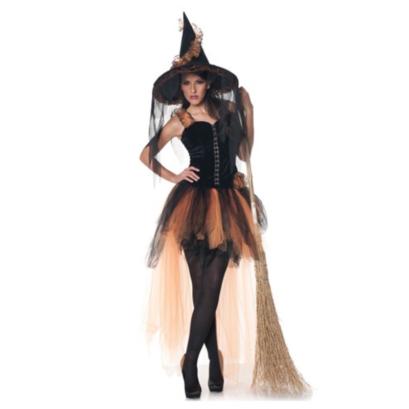 Hallow's Eve Women's Orange & Black Witch Costume Small