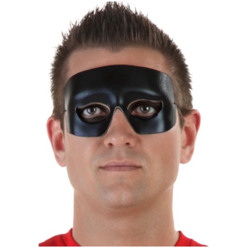 Hero and Villain Black Eye Mask Standard