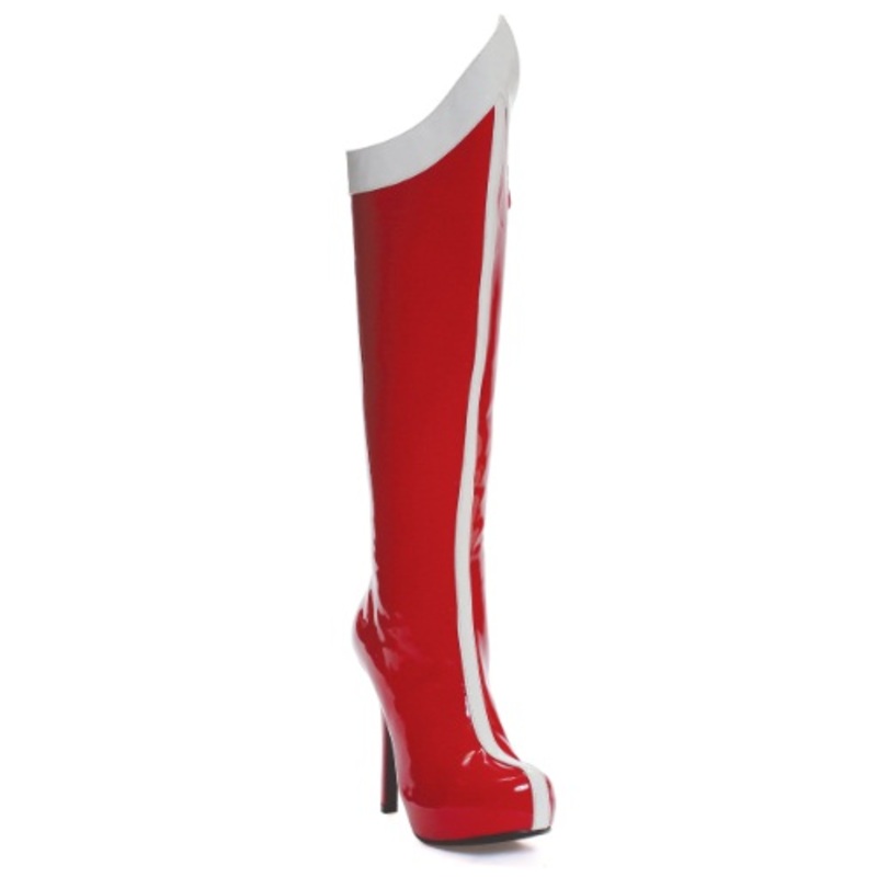 Red and White Superhero Boots Size 7