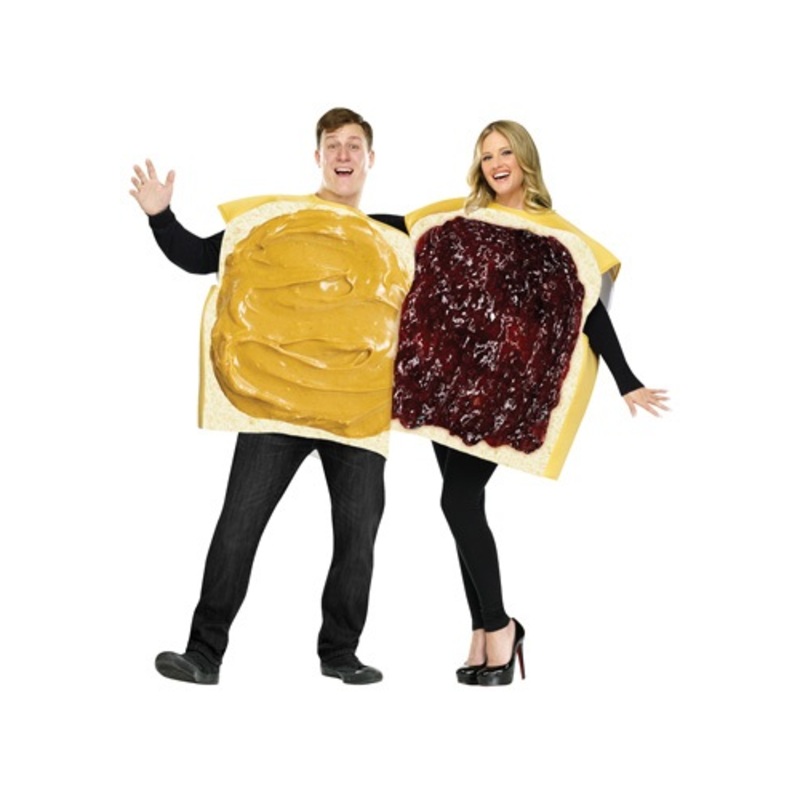 Adult Peanut Butter and Jelly Costume for Couples Standard