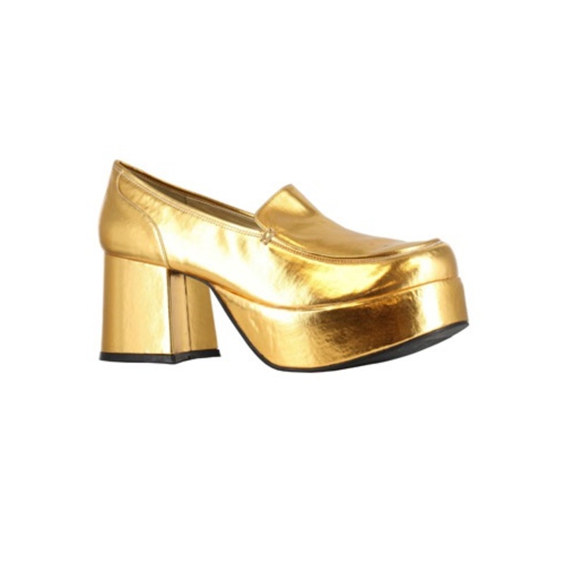 Men's Costume Gold Daddio Pimp Shoes Small - Men&