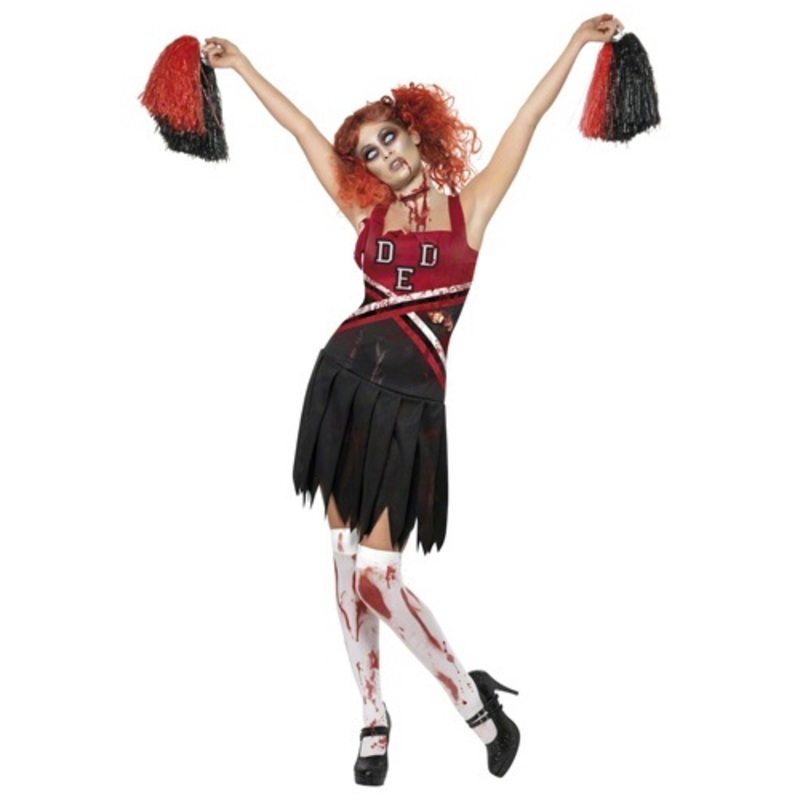 Zombie Cheerleader Costume Dress for Women Small