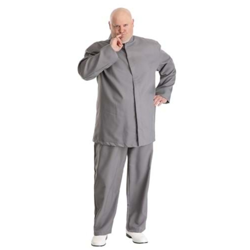 Plus Size Men's Grey Suit Costume 2X