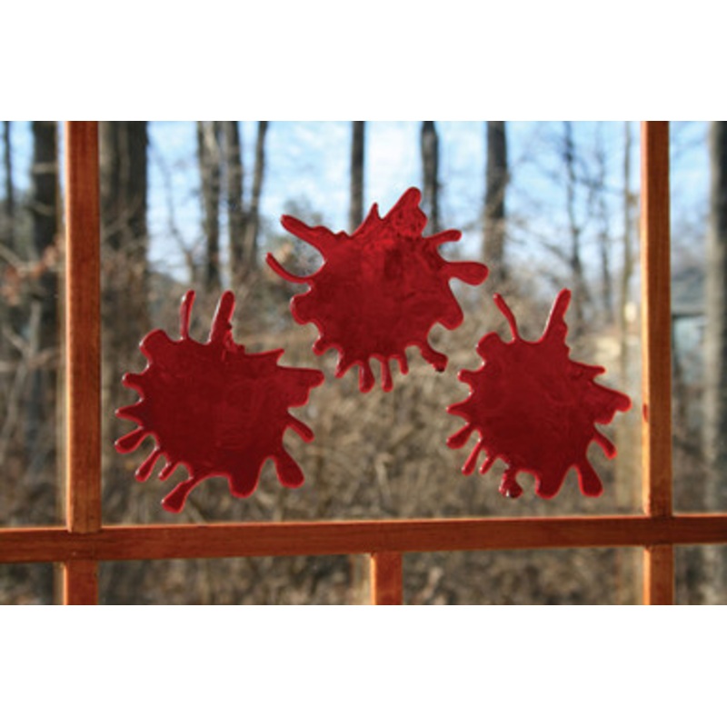 3D Blood Splats for Window, Glass, or Mirror