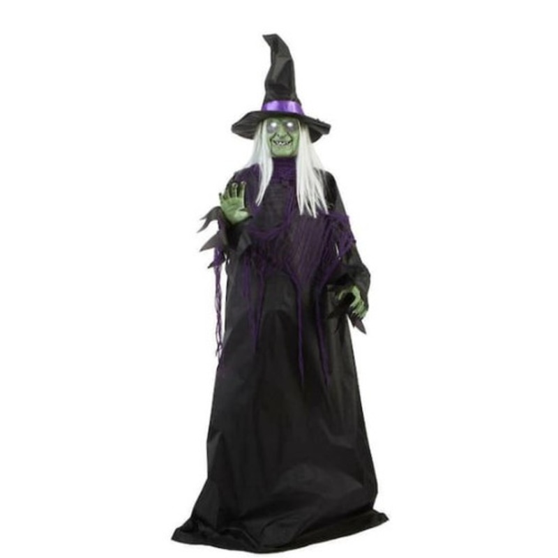 6 ft Animated Standing Witch Halloween Animatronic