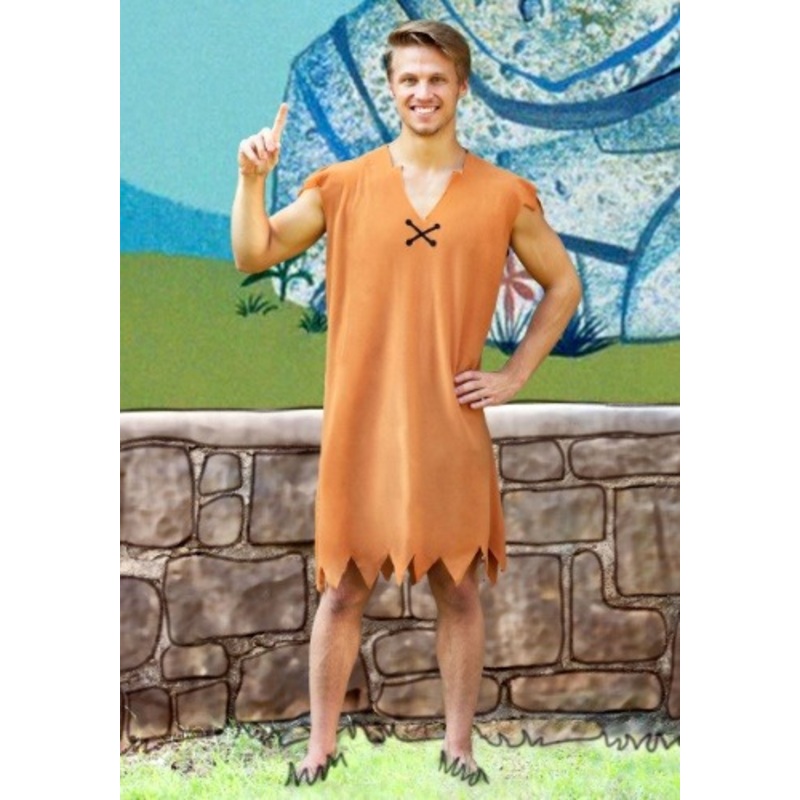 Barney Rubble Costume for Men Medium