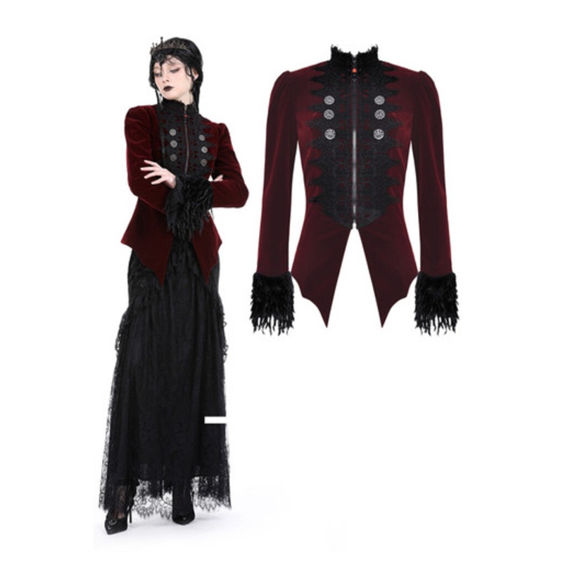 BURGUNDY COURT ZIP JACKET Large Burgundy