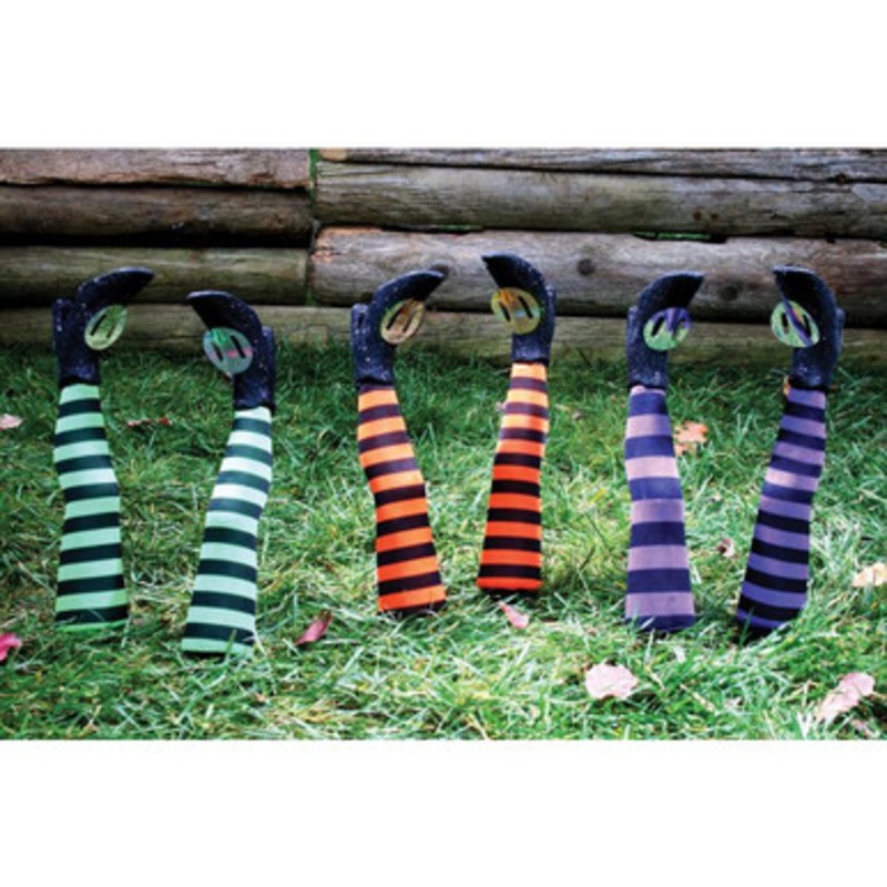 Fun World Witch Leg Grave Breakers Patchwork