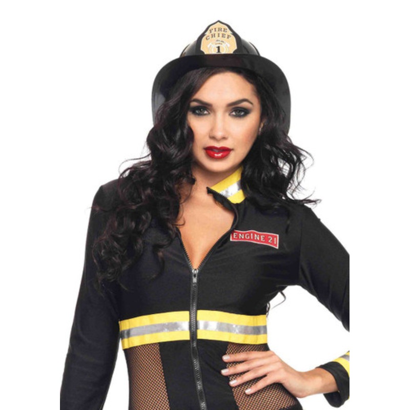 Black Fire Chief Fireman's Hat